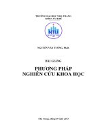 Bài giảng phương pháp nghiên cứu khoa học nguyễn văn tường