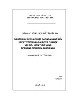 Nghiên cứu, đề xuất mặt cắt ngang đê biển hợp lý với từng loại đê và phù hợp với điều kiện từng vùng từ quảng ninh đến quảng nam
