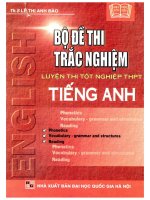 Bộ đề thi trắc nghiệm tiếng anh luyện thi tốt nghiệp THPT lê thị anh đào 