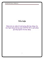 Tiểu luận  phân tích các nhân tố ảnh hưởng đến huy động vốn của ngân hàng thương mại (NHTM) đề ra giải pháp gia tăng ngu