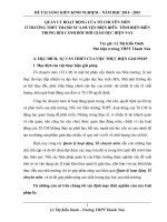Quản lý hoạt động của tổ chuyên môn ở trường THPT thanh nưa, huyện điện biên, tỉnh điện biên trong bối cảnh đổi mới giáo dục hiện nay 
