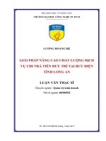 Giải pháp nâng cao chất lượng dịch vụ chi trả tiền hưu trí tại bưu điện tỉnh long an 