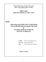 Đề tài  nhân sinh quan phật giáo và ảnh hưởng của nó đến lối sống con người việt nam tư tưởng chính trị xã hội của nho g