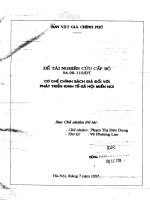 Cơ chế chính sách giá với đối với phát triển kinh tế xã hội miền núi