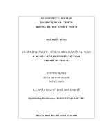 giải pháp quản lý và sử dụng hiệu quả vốn tại ngân hàng đầu tư và phát triển việt nam chi nhánh tp hcm