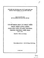 Nghiên cứu cơ sở khoa học và thực tiễn thực hiện lồng ghép giáo dục bảo vệ môi trường trong trường tiểu học