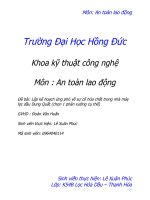 Đề tài   lập kế hoạch ứng phó về sự cố hóa chất trong nhà máy lọc dầu dung quất