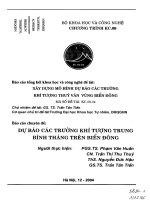 Xây dựng mô hình dự báo các trường khí tượng thuỷ văn biển đông việt nam   dự báo các trường khí tượng trung bình tháng trên biển đông