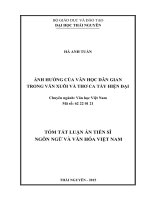 LATS Ảnh hưởng của văn học dân gian trong văn xuôi và thơ ca Tày hiện đại