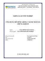 ỨNG DỤNG mô HÌNH ARIMA vào dự báo GIÁ CHỨNG KHOÁN 
