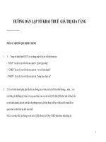 Hướng dẫn lập tờ khai thuế giá trị gia tăng