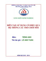 Biên tập, sử dụng có hiệu quả hệ thống các trò chơi mới” 