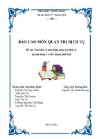 Tìm hiểu về hoạt động quản trị dịch vụ tại nhà hàng TA KE tại thành phố huế