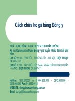 Cách chữa ho gà bằng đông y