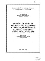 Nghiên cứu thiết kế mô hình súng thần công và phục dựng nghi thức bán thần công ở tỉnh bà rịa   vũng tàu