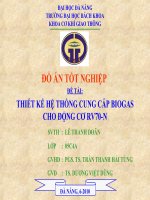 Slide thiết kế hệ thống cung cấp nhiên liệu biogas cho động cơ RV70 n 