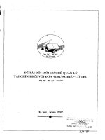 Đổi mới cơ chế quản lý tài chính đối với đơn vị sự nghiệp có thu