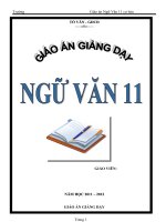 Giáo án giảng dạy ngữ văn 11 đầy đủ