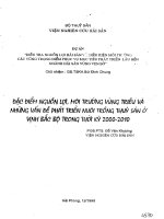 Điều tra nguồn lợi hải sản và điều kiện môi trường các vùng trọng điểm phục vụ mục tiêu phát triển lâu bền ngành hải sản vùng ven bờ