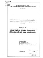 Giải quyết vấn đề cấp bách về thoát nước và ô nhiễm nước mặt trong các đô thị lớn
