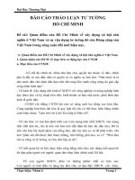 Bài thảo luận tư tưởng hồ chí minh 