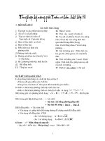 Tổng hợp một số kỹ năng cơ bản giải toán 10 hk1 