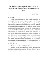 Ứng dụng phương pháp dạy học tích cực trong việc dạy và học môn hệ thống thông tin kế toán