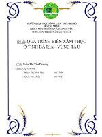 Đề tài  QUÁ TRÌNH BIỂN xâm THỰC ở TỈNH bà rịa   VŨNG tàu 
