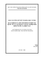 Quan điểm của hồ chí minh về hợp tác quốc tế và vận dụng vào sự nghiệp đổi mới ở nước ta hiện nay