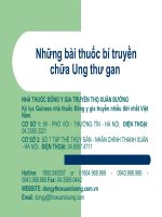 Những bài thuốc bí truyền chữa ung thư gan