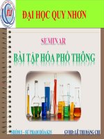 slide báo cáo Bài tập hóa phổ thông