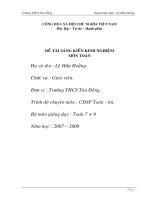 GIÚP HỌC SINH HỌC TỐT PHẦN TỈ LỆ THỨC MÔN ĐẠI SỐ LỚP 7.