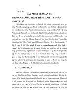 Dạy mệnh đề quan hệ trong chương trình tiếng anh 11 chuẩn 