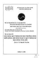 Xây dựng mô hình dự báo các trường khí tượng thuỷ văn biển đông việt nam   xây dựng quy trình dự báo trường sóng biển đông (mô hình WAM và quy trình dự báo sóng vùng bờ)