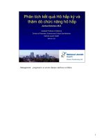 Phân tích kết quả hô hấp ký và thăm dò chức năng hô hấp