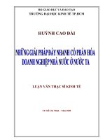 những giải pháp đẩy nhanh cổ phần hóa doanh nghiệp nhà nước ở nước ta