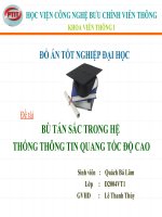 Đề tài  bù tán sắc TRONG hệ THỐNG THÔNG TIN QUANG tốc độ CAO