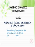Tìm hiểu  NHỮNG PHẢN ỨNG hóa học KHI TRỘN XI MĂNG với nước