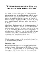 Các dải nano graphene giúp bộ nhớ máy tính trở nên mạnh hơn và nhanh hơn 