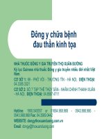 đông y chữa bệnh đau thần kinh tọa