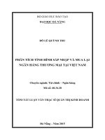 Phân tích tình hình sáp nhập và mua lại ngân hàng thương mại việt nam 