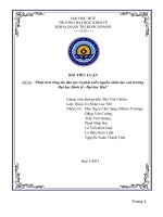 Phân tích công tác đào tạo và phát triển nguồn nhân lực của trường đại học kinh tế   đại học huế