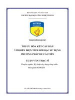 Tối ưu hóa kết cấu dàn với biến diện tích rời rạc sử dụng phương pháp de cải tiến 
