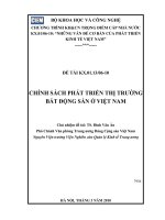 Chính sách phát triển thị trường bất động sản ở việt nam