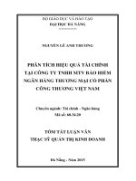 Phân tích hiệu quả tài chính tại công ty TNHH MTV bảo hiểm ngân hàng thương mại cổ phần công thương việt nam 
