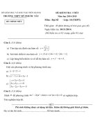 ôn tập hàm số bậc nhất và bậc hai 