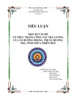MỘT số vấn đề về THỰC TRẠNG CÔNG tác TRẢ LƯƠNG của xã HƯƠNG PHONG, THỊ xã HƯƠNG TRÀ, TỈNH THỪA THIÊN HUẾ
