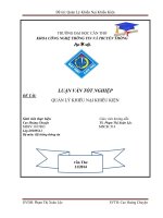 luận văn tốt nghiệp đề tài quản lý khiếu nại khiếu kiện