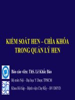 Chìa khóa kiểm soát hen suyễn