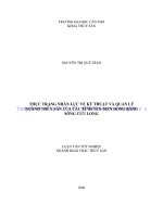thực trạng nhân lực về kỹ thuật và quản lý ngành thủy sản của các tỉnh ven biển đồng bằng sông cửu long